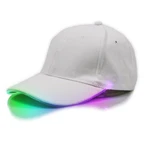 Rainbow, Led Light White Baseball Cap Hat Glow Brim Night Party Adjustable. Fixed Price $1004.49.