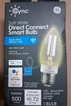 Ge Lighting 93130193 6W Cync Direct Connect Wifi Smart Bulb Soft White. Fixed Price $12.99.