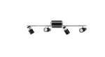 Eglo DAVIDA-2 4-LIGHT Track Fixture Matte Black & Chrome Finish. Fixed Price $37.43.