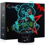 Giant Panda Bear 3D Illusion Lamps, Elstey 7 Color Changing Touch Table Desk. Fixed Price $12.00.