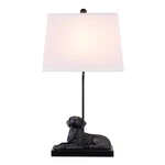 Yanic Desk Lamp With Black Dog Statue, Resin, 3-WAY Dimmable, Bedroom Night Ligh. Fixed Price $80.21.