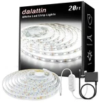 Dalattin White Led Strip Lights, Dimmable Super Bright 20FT, 6500K. Fixed Price $18.69.