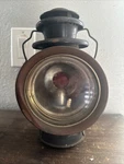 Antique 1900 Roadster Driving Lamp Brass Front Ring And Red Glass Tail Rare!!!. Fixed Price $275.00.