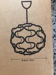 New Box Ikea Fillsta 18.5" White Hanging Ceiling Pendant Geometric Lamp. Fixed Price $44.48.