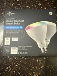 2 Ge Cync Direct Connect Wifi Full Color Changing Outdoor Led Smart Light Bulbs. Fixed Price $22.00.