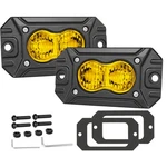 2X 3" Sport 3000K Amber Driving Flood Flush Mount Led Light Bumper Pods Offroad. Fixed Price $34.98.