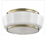 Hudson Valley 3814F-AGB Odessa Flush Mount, 2-LIGHT, Aged Brass New In Box. Fixed Price $125.00.