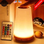 Rgb Night Light Lamp 13 Colors Touch Remote Usb Rechargeable & Bedside Portable. Fixed Price $15.00.