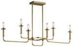 Kichler 43362NBR Alden 6-LIGHT Chandelier Linearin Natural Brass. Fixed Price $754.99.