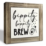Xjcug Bippity Boppity Wood Plaque, Rustic Coffee Table Sign, Kitchen Home Dec.... Fixed Price $37.07.