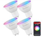 4 Pack GU10 Smart Led Bulb 5W(50W) Rgbcw Color Wifi Voice & App Alexa Google. Fixed Price $29.99.