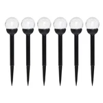Solar Powered Black Led Landscape Crackle Glass Ball Path Light, 3 Lumens, 6PACK. Fixed Price $23.59.
