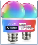 Orein Matter Smart Light Bulb, A19 Rgbtw- 2PACK Multi-color. Fixed Price $18.00.