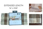 Farmhouse Table Runner Rustic Brown Beige Plaid Check Hemp Fabric 108" Threshold. Fixed Price $29.99.