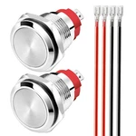 Gebildet 2PCS Latching Waterproof Push Button 250V5V/12V/24V/110V/220V/15AM.... Fixed Price $11.74.