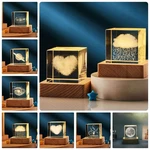 3D Transparent Crystal Cube Desktop Decoration Small Night Lamp Bedroom Home. Fixed Price $38.07.