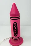 Vintage 1992 Ralphco Inc Crayon Lamp Night Light Pink Kitsch Works 12". Fixed Price $49.99.