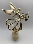 Mascot Delight Night Angel W/lyre 24K Gold Plated Clear Crystals. Fixed Price $14.99.