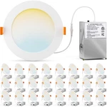 Charkee 24 Pack Inch 5CCT Ultra-thin Led Recessed Ceiling Light With Juncti.... Fixed Price $140.10.