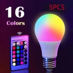 Multicolor Led Bulb E27 16 Rgb Colors, Dimmable, Remote-control Smart Light. Fixed Price $20.60.