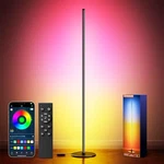 Luckystyle Smart Rgb+ic Corner Floor Lamp, Bright Led Tall Modern With App. Fixed Price $54.14.