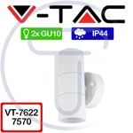 V-tac VT-7622 Led Wall Square Spotlight GU10 White Outdoors. Fixed Price $27.36.