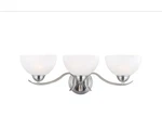 Design House 3 Light-satin Nickel Finish -alabaster Glass-vanity 512541. Fixed Price $45.77.