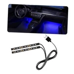 Povtii Car Led Strip Light, 24 Rgb Auto Under Dash Interior Usb Blue. Fixed Price $15.29.