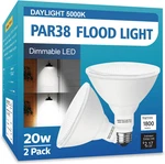 PAR38 Led Outdoor Flood Light Bulbs Pack Dimmable 20W(200W Equivalent) E26 Bas. Fixed Price $33.50.
