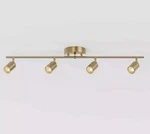 Shura 4-LIGHT Brushed Brass Integrated Led Track W/rotatable HEADS,3 Ft.. Fixed Price $75.00.