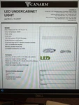 Canarm Led Undercabinet Light 20 Inch 3000K. Fixed Price $30.00.