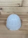 Antique Art Deco Embossed Milk Glass Ceiling Light Shade. Fixed Price $79.99.