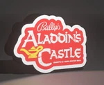 Aladdin's Castle Arcade 3D Printed Led Light-up Sign 9" Retro Decor Customizable. Fixed Price $39.00.
