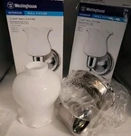 Westinghouse Nickel 66654 4-1/2-INCH Light Wall Fixture Set. Brushed Nickle.. Fixed Price $24.99.