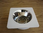 Elco EL2421C Clear / White Inch Trims 4" Low-voltage Square Adjust. Fixed Price $18.95.