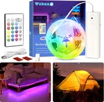 Wobane Rechargeable Led Strip Light, 2000MAH Battery Powered Color Changing. Fixed Price $28.00.