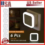 6-PCS Plug-in Led Night Lights Lamp Dusk To Dawn Sensor Hallway Kitchen Bathroom. Fixed Price $7.97.