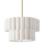 Dainolite PCA-224P Pacifica Light 22"W Pendant Flax / Aged Brass. Fixed Price $430.00.