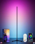 65" Rgb Corner Floor Lamp Color-changing Led, App Control, 16M Colors, Music. Fixed Price $71.13.
