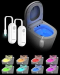 2-PACK Toilet Night Light Motion Sensor Activated, Rechargeable Rgb Bowl. Fixed Price $17.99.