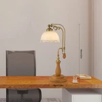 Retro Flower Table Bedroom Bedside Night Light Glass Lampshade. Fixed Price $88.68.
