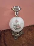 Vintage Gone With The Wind Roses Lamp Base Glass Globe Make Project. Fixed Price $29.00.