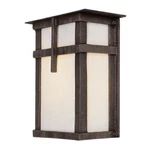 1-LIGHT Rust Outdoor Wall Mount Lantern With Frosted Glass By Bel Air Lighting. Fixed Price $45.90.