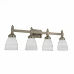 Nuvo Triumph 4 Light Led Brushed Nickel Marbelized Glass Vanity Wall $299. Fixed Price $83.99.