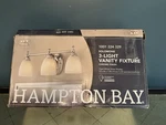 Hampton Bay Solomone 3-LIGHT Polished Chrome Vanity Fixture CP3563. Fixed Price $46.02.