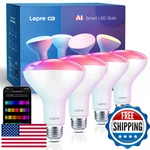 Lepro BR1 Ai Led Smart Bulbs - Generated Lighting, Lightgpm 4, Voice Control. Fixed Price $49.35.