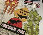Dinosaur Birthday Party Supplies Bedroom Decor Signs Balloons Caution Tape Leafs. Fixed Price $13.99.