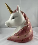 Ceramic Unicorn Head Coin Bank From Concepts Time Llc. Fixed Price $25.78.