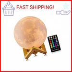 Logrotate Moon Lamp, 16 Colors Led Night Light For Kids 3D Printing W. Fixed Price $23.92.