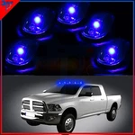 5X Cab Roof Marker Lights Cover Smoke+led Bulbs Blue+wiring Kit For Dodge Ram. Fixed Price $18.99.